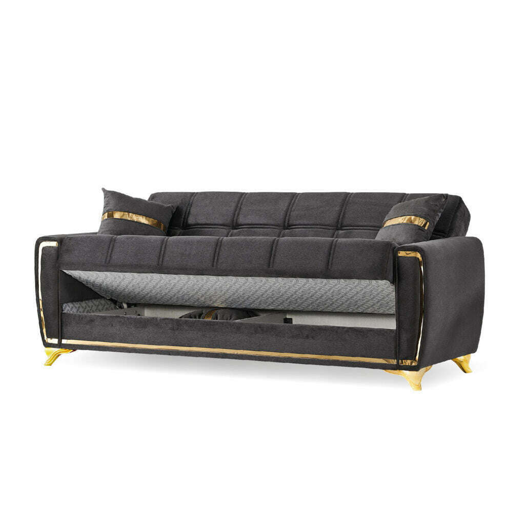 Kayseri Luxury 2 & 3 Seater Chaise Sofa Bed 3 seater lift mode