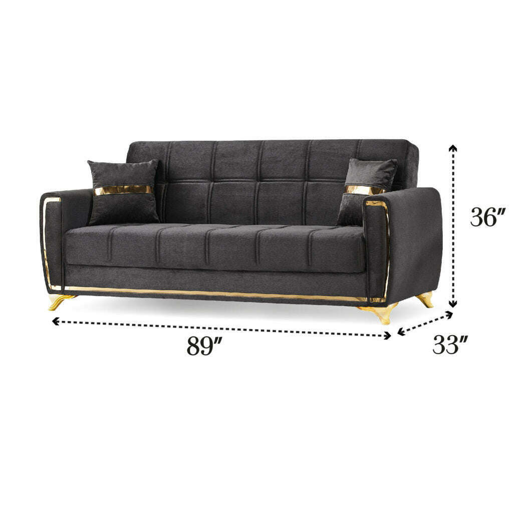 Kayseri Luxury 2 & 3 Seater Chaise Sofa Bed 3 seater dimensions