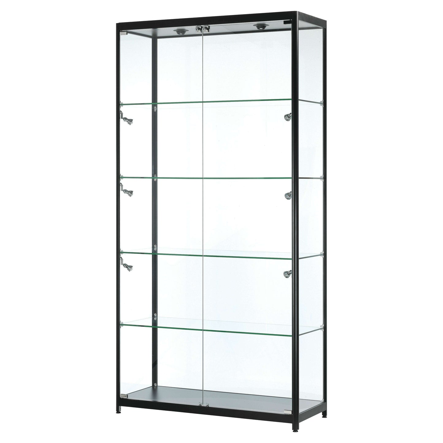 luxury-glass-shoehandbag-storage-cabinet-led-lights-100cm-wide-2