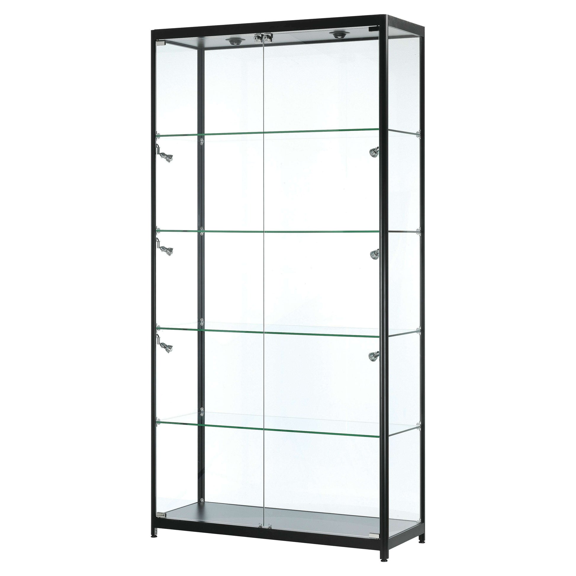luxury-glass-shoehandbag-storage-cabinet-led-lights-100cm-wide-2