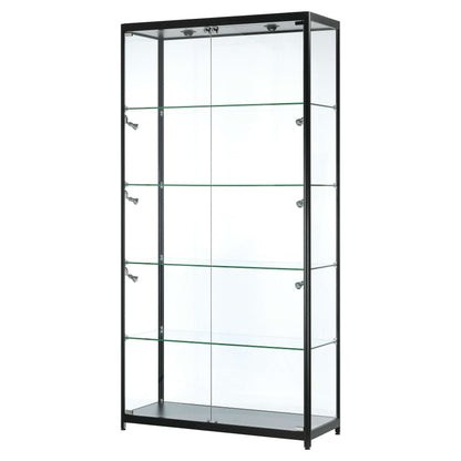 luxury-glass-shoehandbag-storage-cabinet-led-lights-100cm-wide-2