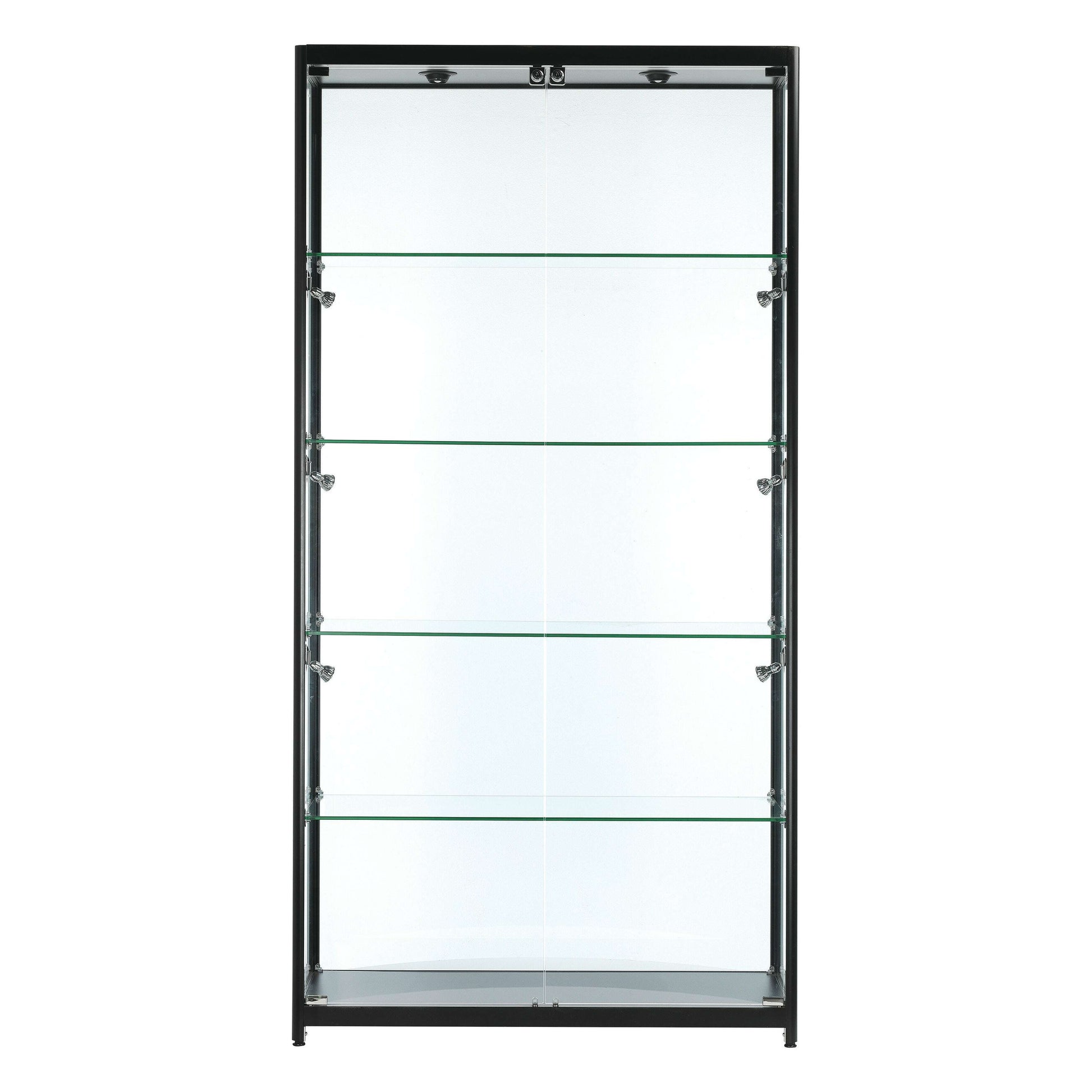 luxury-glass-shoehandbag-storage-cabinet-led-lights-100cm-wide-10