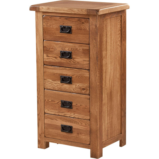 rustic-oak-range---5-drawer-wellington-chest-1