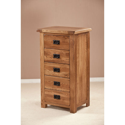 rustic-oak-range---5-drawer-wellington-chest-2